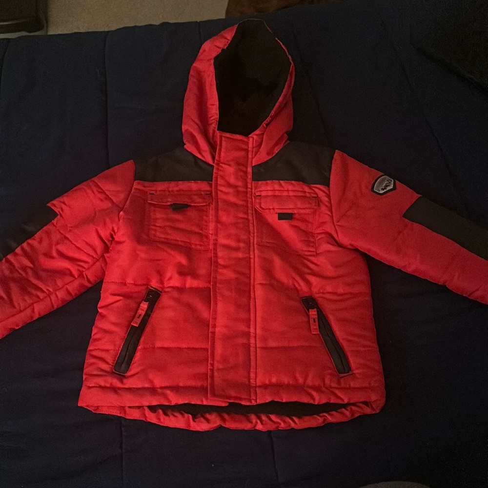 Red & black coat
